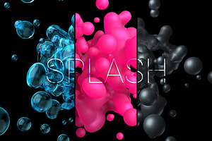 3D Renders of Liquid Splashes