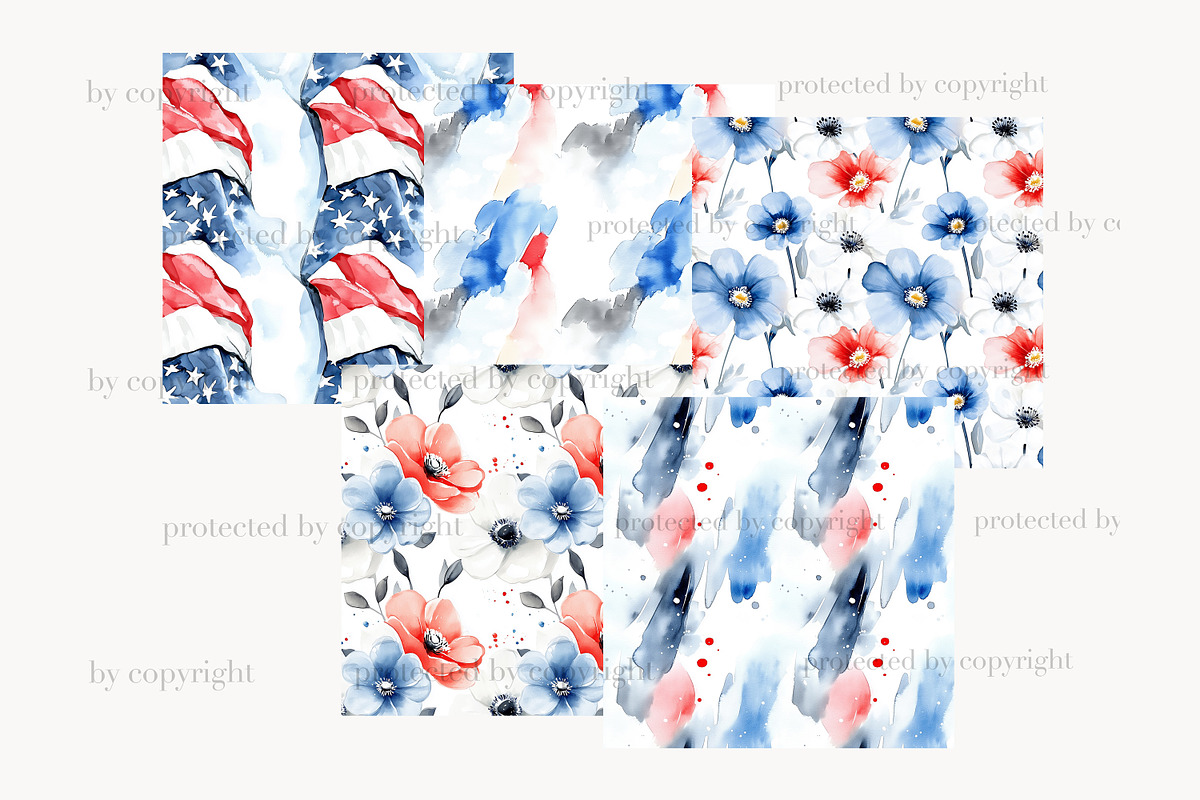 4th of July Paper Pattern | Patrioti, a Pattern Graphic by GlamArtZhanna (Photo 4 of 4)