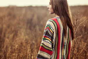 Girl in a color sweater featuring girl, female, and young