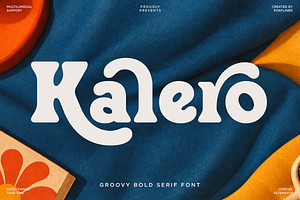 Kalero - Groovy Bold Retro Serif, a Serif Font by Font Liner