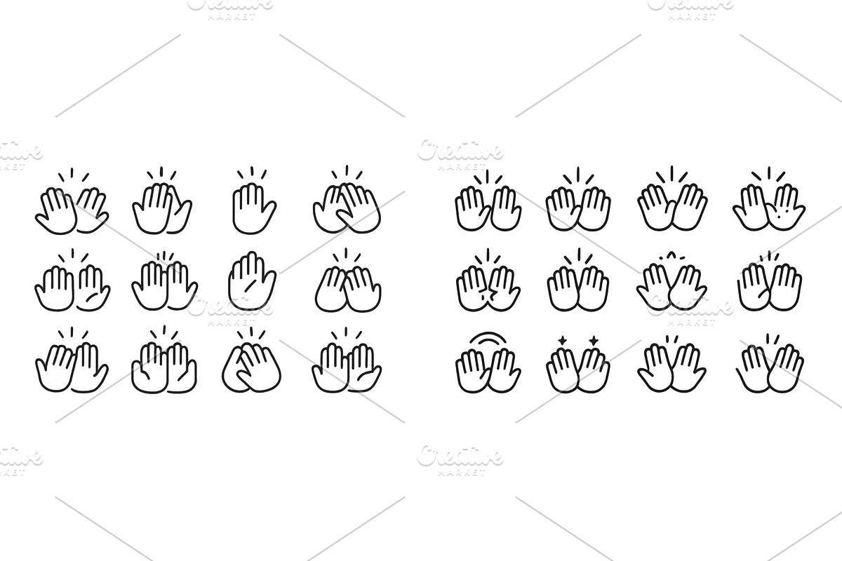 Various hand gestures illustrating, an Object Illustration by ZinetroN