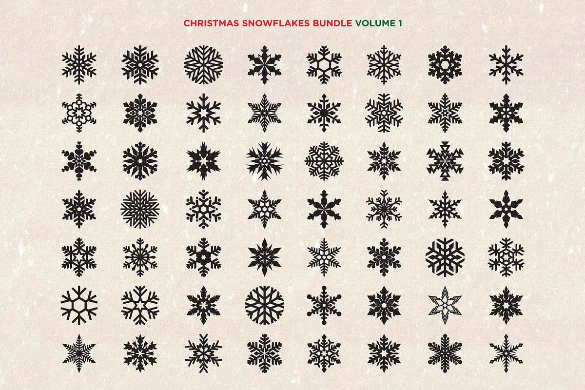 Snowflake SVG Bundle Ornaments Vol 1, an Object Graphic by Seaquint (Photo 2 of 8)