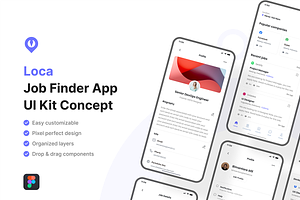 Loca-Job Finder Mobile App UI Kit