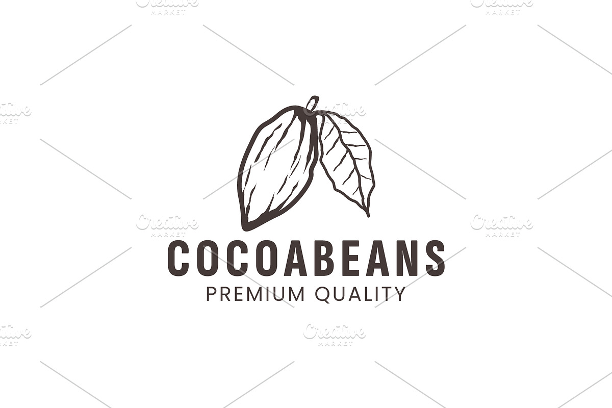 Cocoa beans logo icon illustration, a Branding & Logo Template by Dyn Studio