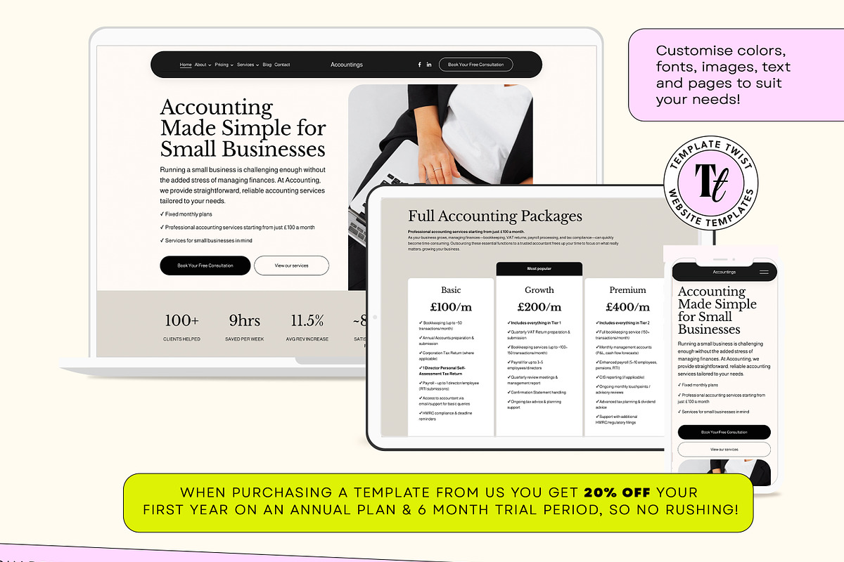 Accountant Website Template