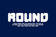 Liquid Crome - Round Font, a Sans Serif Font by Iqsiart Studio (Thumbnail 3 of 8)