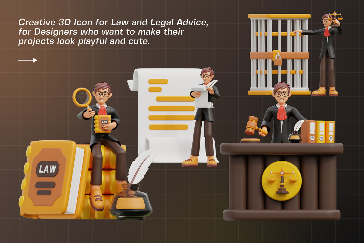 Lawyer Male 3D Illustration Pack, a Characters & Person 3D Model by Tempcraft (Photo 2 of 5)