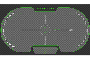 Futuristic binoculars sci-fi overlay, a Technology Illustration by SkyVectors