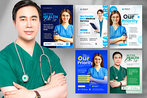 Healthcare medical Instagram post, a Social Media Template by Tanmoy Topu