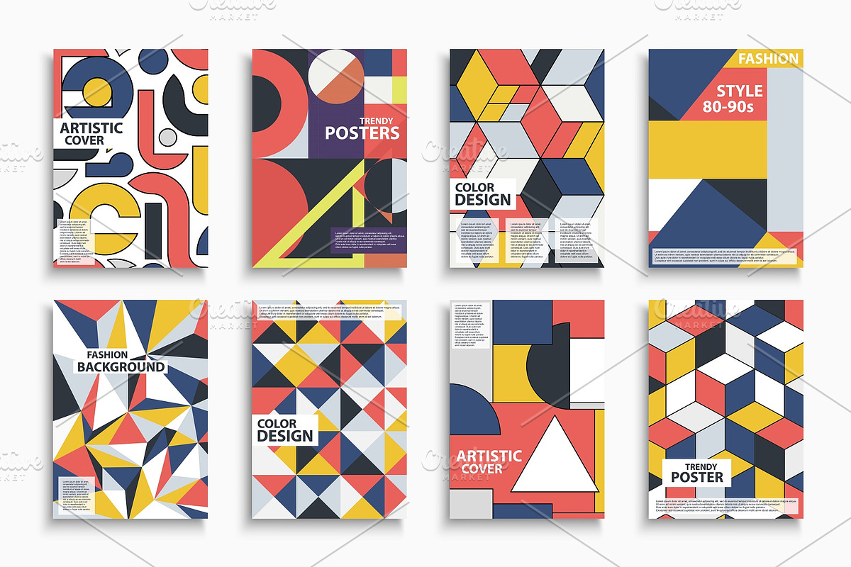 Abstract color retro covers., a Brochure Template by ExpressShop (Photo 1 of 5)