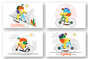9 Outdoor Cycling Illustration, a Sport Illustration by denayunebgt (Thumbnail 2 of 3)