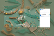 Holiday Vintage Social Media Pack, a Social Media Template by CaDesign (Thumbnail 5 of 7)