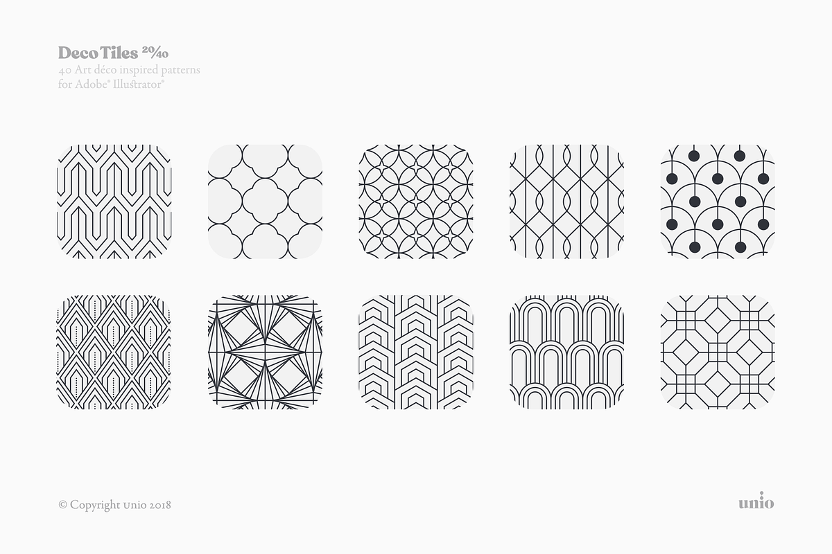 Deco Tiles, a Pattern Graphic by Unio Designs (Photo 3 of 10)