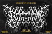 GOATHAM DEATH METAL FONT, a Blackletter Font by Fonday Studio (Thumbnail 1 of 17)