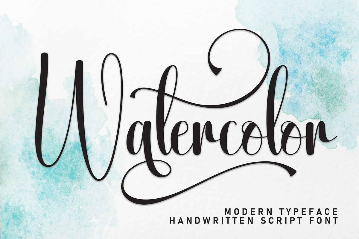 Watercolor | Script Font, a Handwritten Font by Scratchones (Photo 1 of 9)