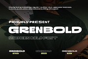 Grenbold - Modern Bold Font, a Sans Serif Font by trabaskriya (Thumbnail 1 of 9)