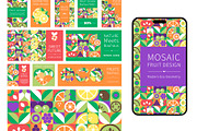 Mosaic Fruit and Veggie. Eco Food, a Food Illustration by Lettering_Logo (Thumbnail 2 of 15)
