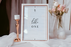 Wedding 5x7 Table Sign Mockup