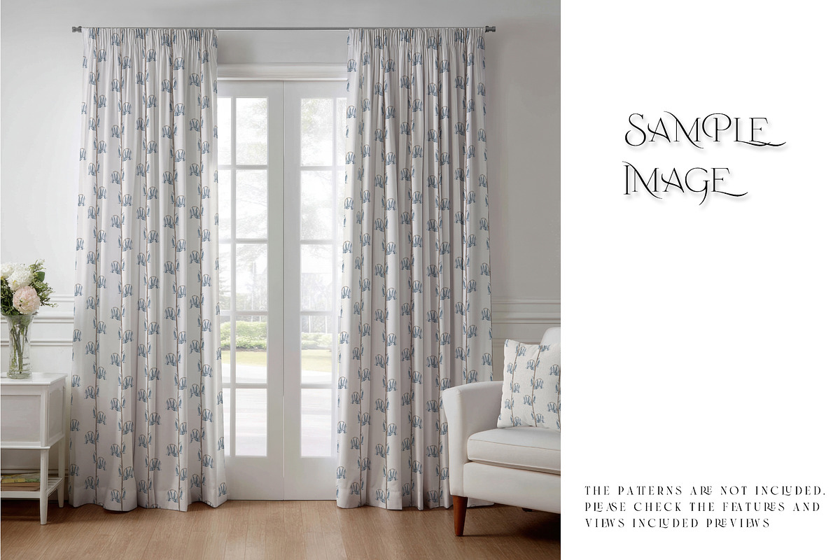 Pinch & Pencil Pleat Curtains Mockup, a Product Mockup by mock-ups (Photo 8 of 12)