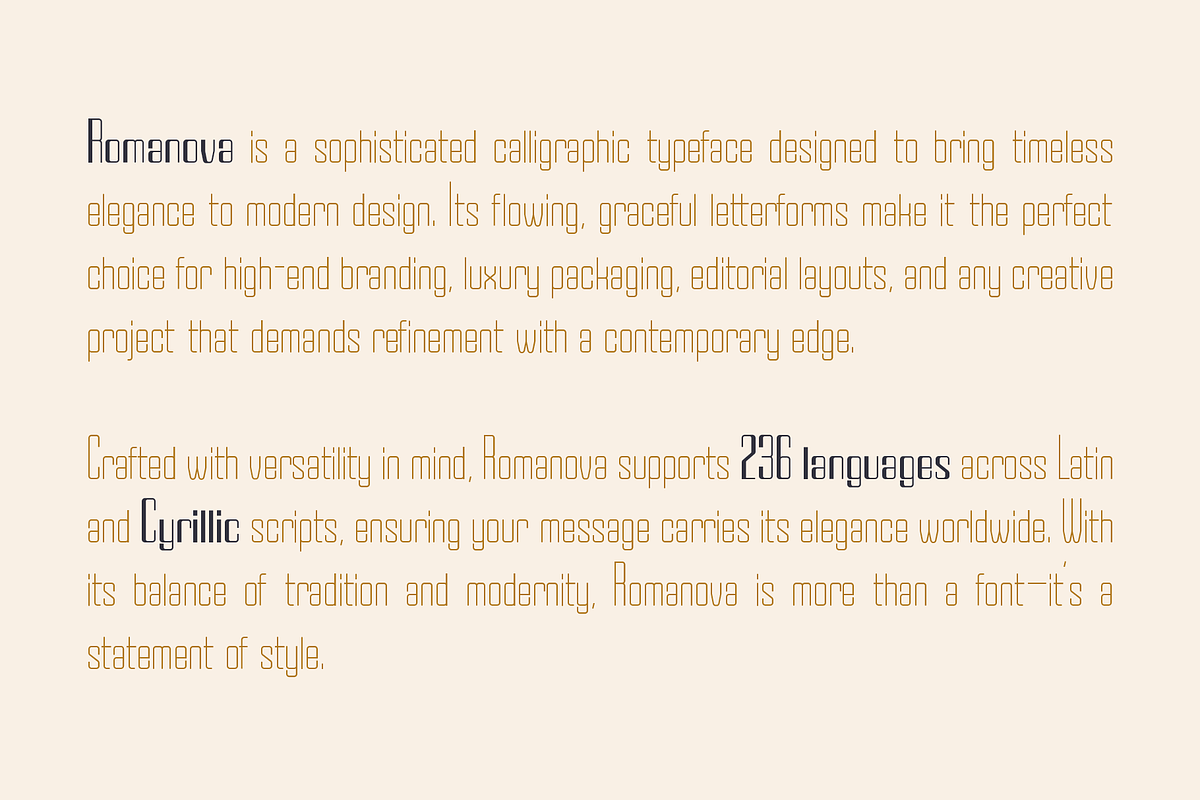 Romanova – A Luxury Font Family, a Sans Serif Font by alpercakici (Photo 6 of 19)
