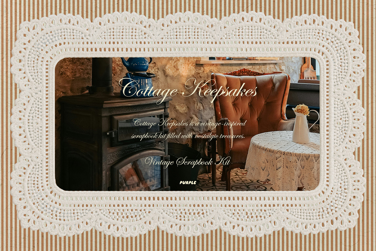 Cottage Keepsakes: Vintage Scrapbook, an Object Graphic by Purple (Photo 2 of 13)
