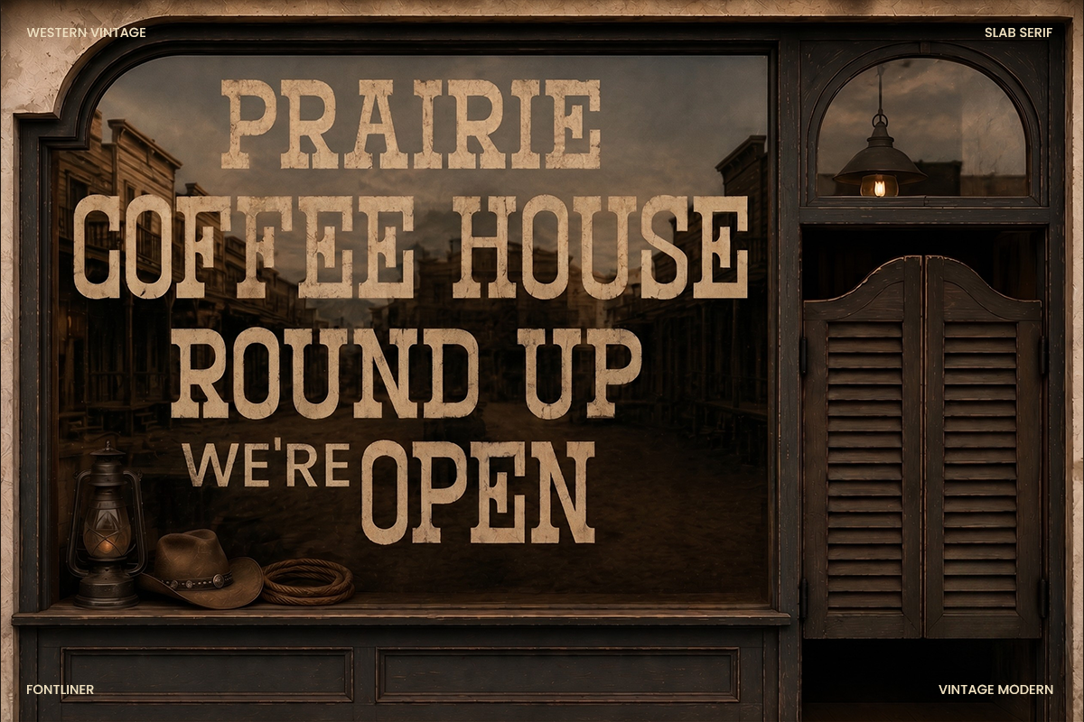 Western Vintage - Slab Serif Font, a Slab Serif Font by Font Liner (Photo 4 of 10)