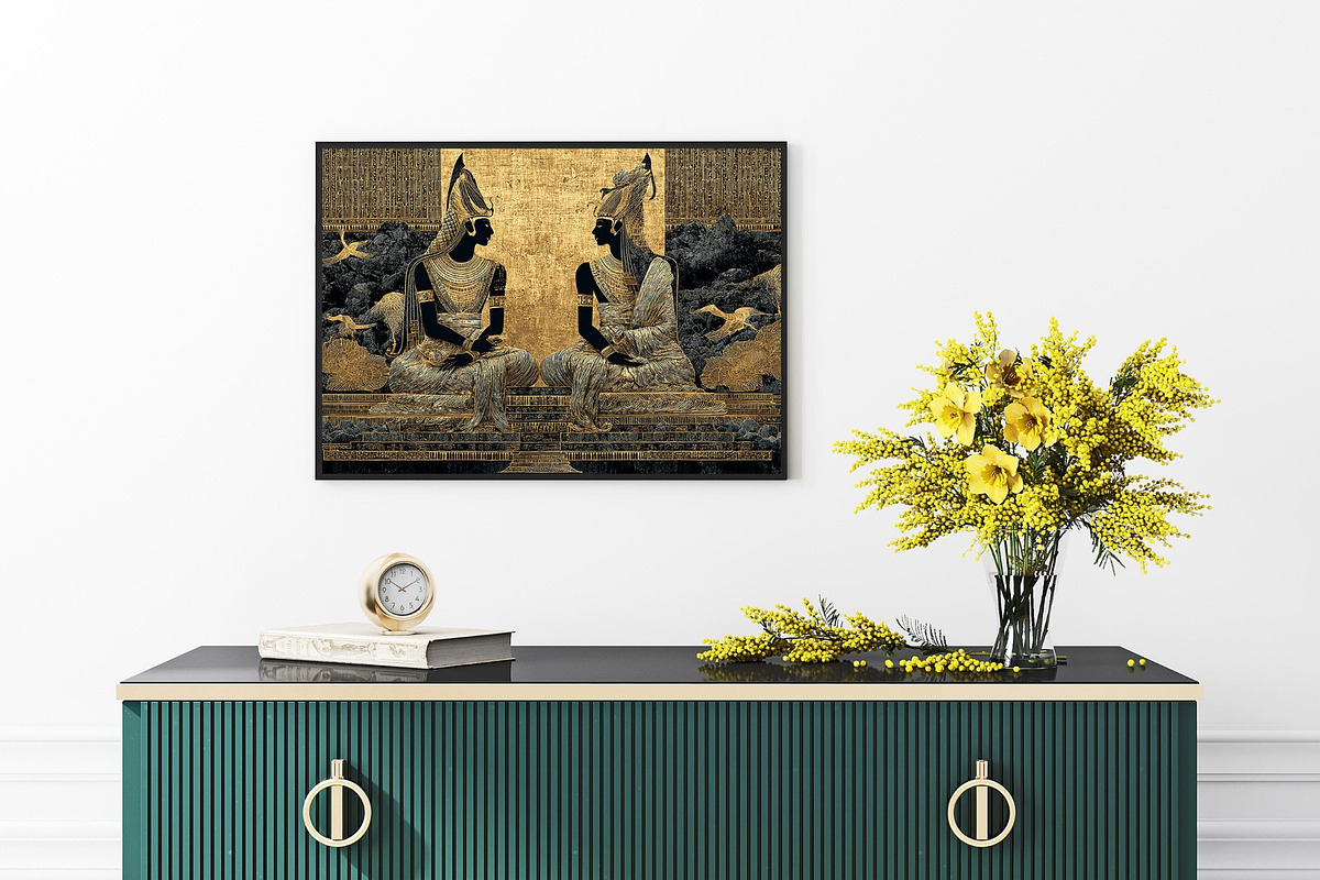 Egyptian Gold & Black Wall Art, an Illustration by PrintablesByFranklyn (Photo 4 of 7)