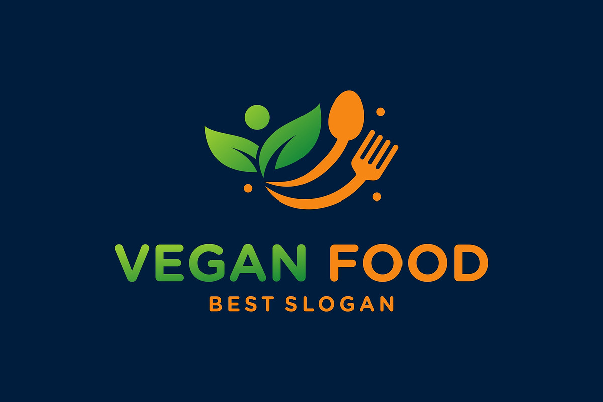 Vegan Food Healthy Meal Logo, a Branding & Logo Template by ika trisiana (Photo 2 of 2)