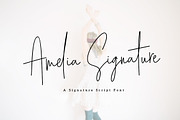 Amelia Signature, a Script Font by Teweka (Thumbnail 1 of 8)