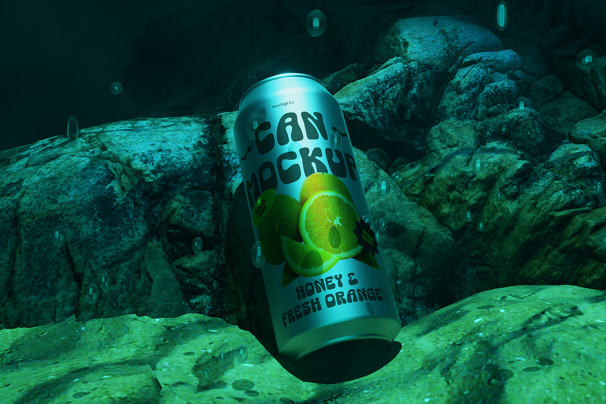 Aluminium Soda Can Mockup, an Advertising Mockup by herutage (Photo 2 of 4)