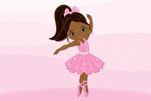 Vector African American Ballerina