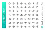 Healthcare Line Icons Set, an Outline Icon by Voysla's Shop (Thumbnail 2 of 4)