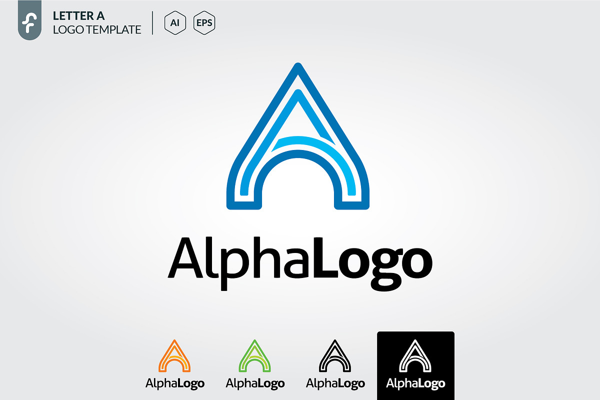 Letter a logo template, a Branding & Logo Template by ft.studio