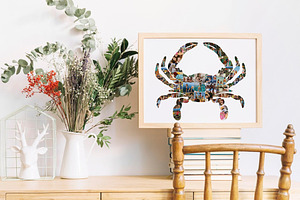 Crab photo collage template, a Poster Template by AIW SOLUTIONS