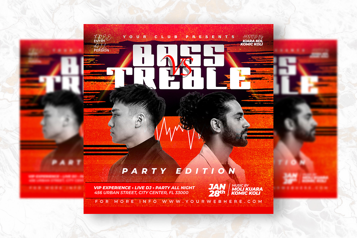 Music Party PSD Flyer Design, a Flyer Template by Shajib Shikder (Photo 2 of 2)