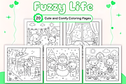 Fuzzy Life Cute and Comfy Coloring, an Animal Illustration by Design Station (Thumbnail 1 of 4)