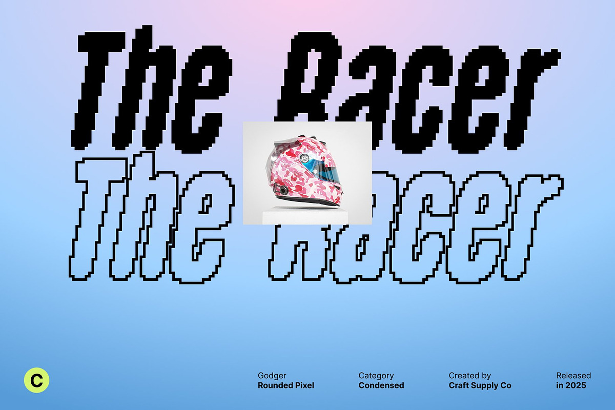 Godger Rounded Pixel, a Sans Serif Font by Craft Supply Co. (Photo 7 of 8)