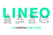 LINEO - 45 CAMPING ICONS, an Icon by sharpnose (Thumbnail 1 of 6)