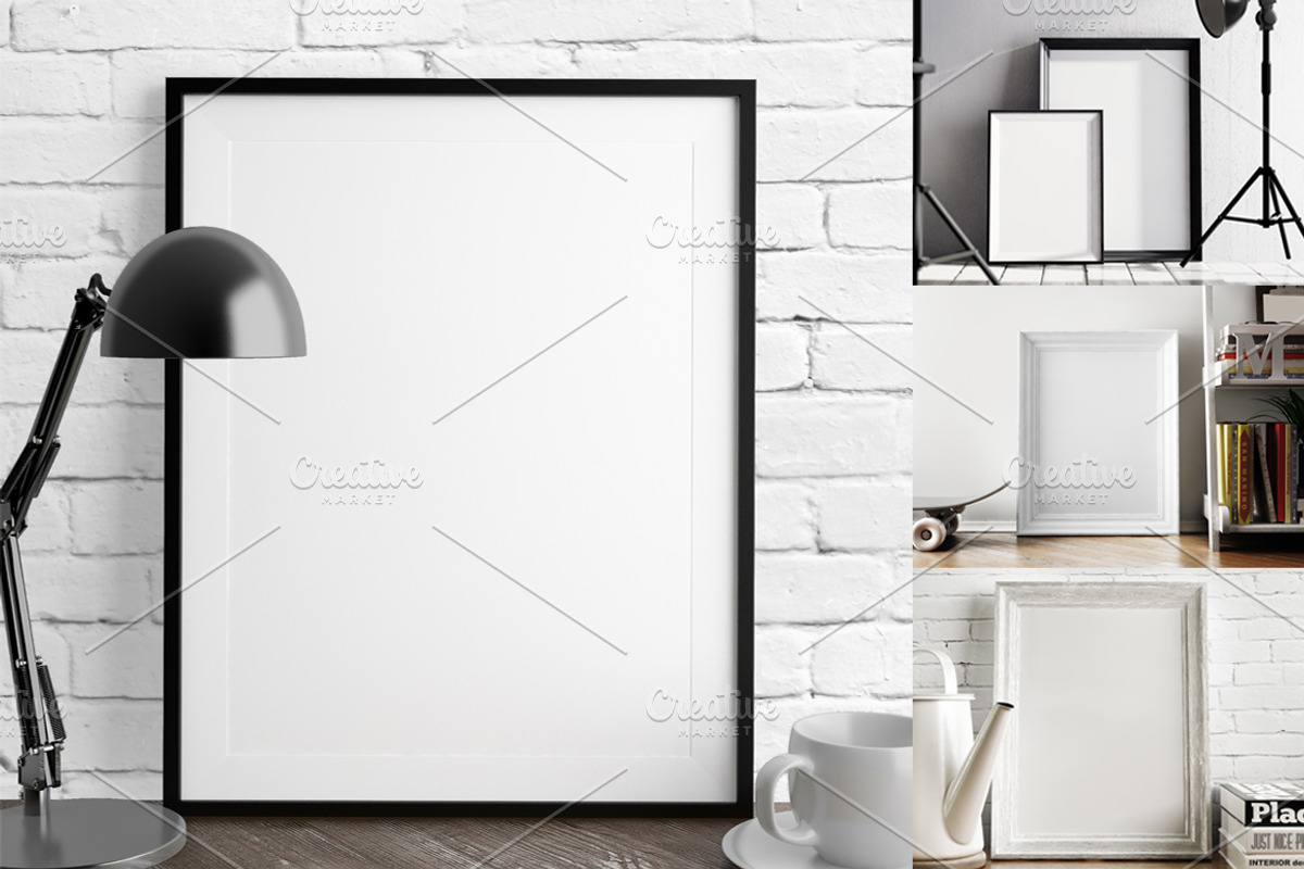 4 PSD FRAME MOCKUPS, a Print Template by Egor Shkolnikov (Photo 6 of 6)