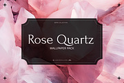 Rose Quartz gemstone wallpaper pack, a Wallpaper Graphic by existacial (Thumbnail 1 of 4)