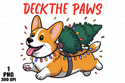 Christmas Dog Corgi PNG, an Illustration by Daily.Designs (Thumbnail 1 of 10)