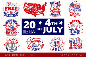 Fourth Of July SVG Bundle 20 Designs