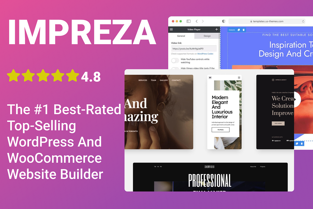 Impreza WordPress Website Builder, a WordPress Template by DIGITIQUE