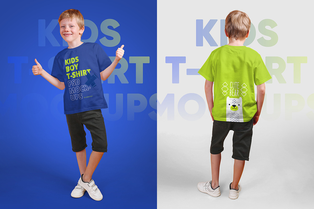 Kids Boy T-Shirt PSD Mockups Vol5, a Shirt Mockup by Hi, Mock-Up! (Photo 9 of 10)