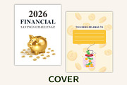 2026 Financial Savings Challenge, a Stationery Template by Designmela01 (Thumbnail 2 of 10)