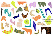 COLLAGE: patterns & cutout elements, an Object Graphic by Lena Nikolaeva (Thumbnail 6 of 15)