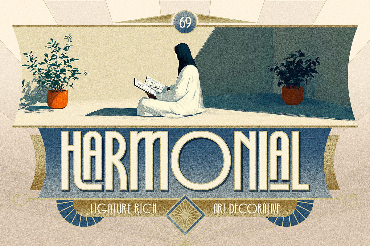 Decondol Art Deco Typeface, a Sans Serif Font by alit design (Photo 14 of 17)