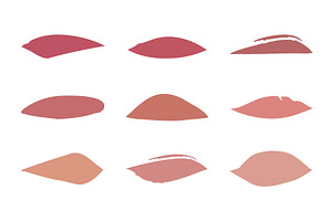 Lipstick swatches set displays, an Object Illustration by okskukuruza