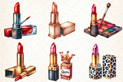 Watercolor Lipstick Clipart, an Illustration by DreamCafeArt (Thumbnail 2 of 7)
