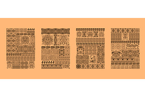 Mayan ornament posters. Maya inca, an Illustration by Stock-Smart-Start